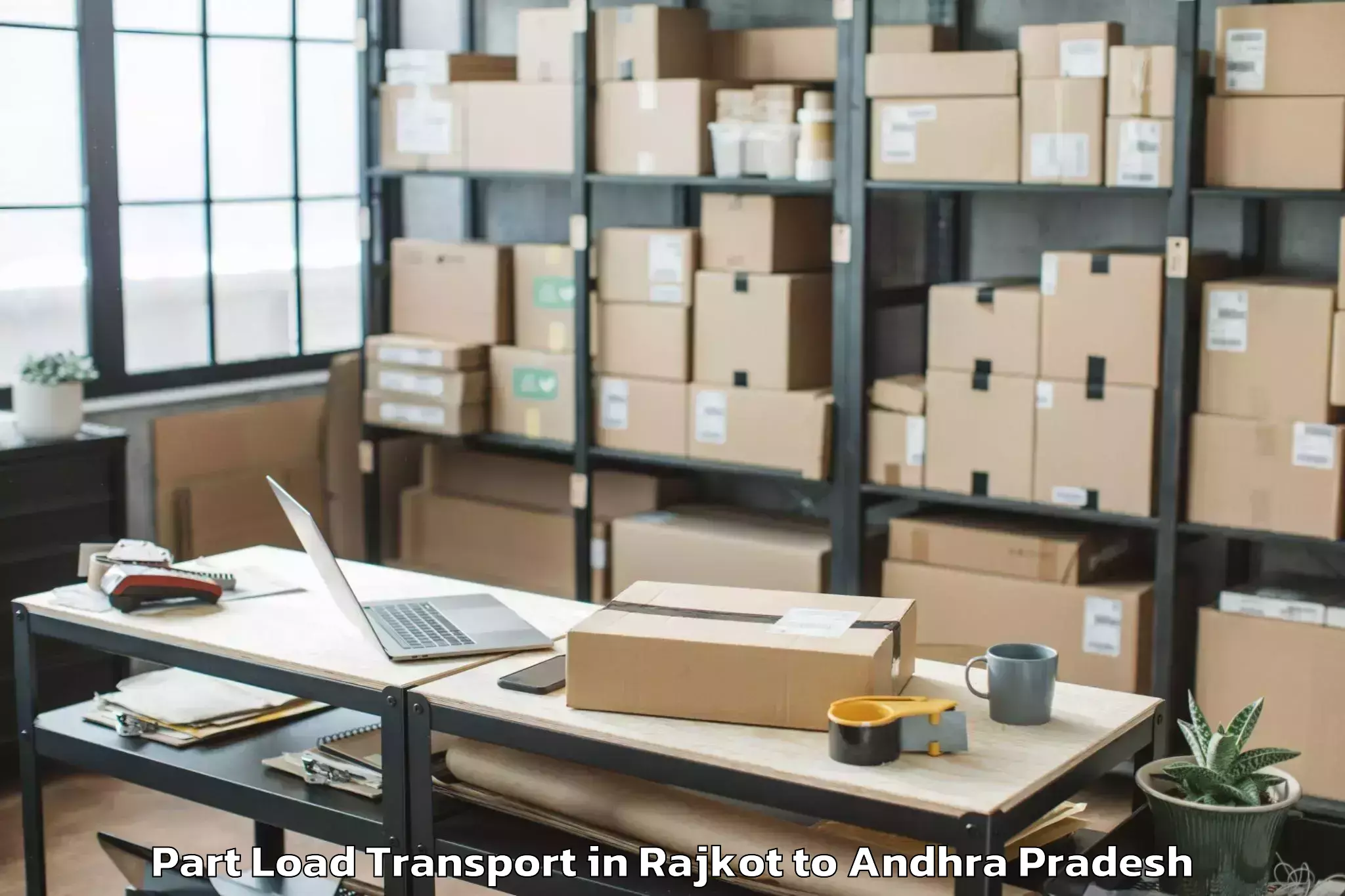 Reliable Rajkot to Laveru Part Load Transport